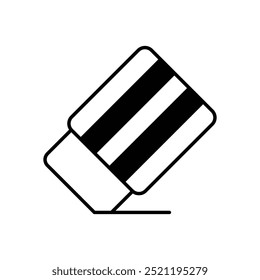 Eraser icon isolated on a white background. Vector illustration.