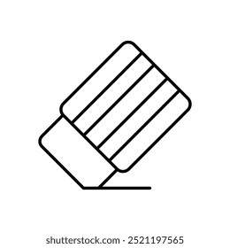 Eraser icon isolated on a white background. Vector illustration.