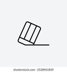 Eraser icon isolated on the white background.