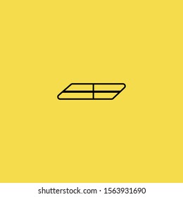 Eraser Icon isolated on Yellow Background. Office Concept. - Vector 