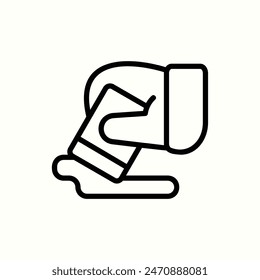 eraser icon, isolated outline icon