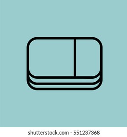 eraser icon. isolated sign symbol