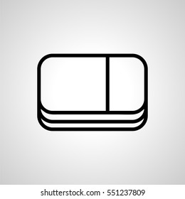 eraser icon. isolated sign symbol