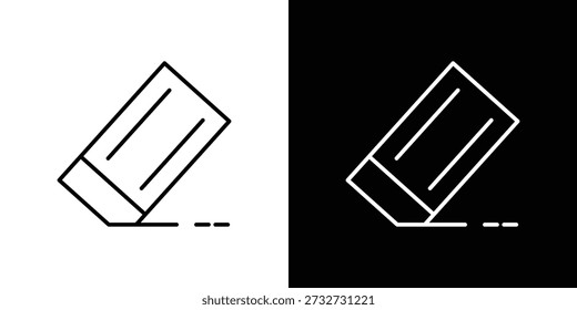 Icono de borrador en diseño de línea. icono de trazo editable.