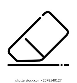 Eraser Icon in Line Style