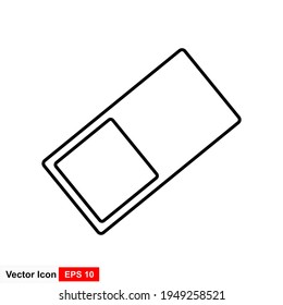 Eraser icon of line style. Icon vector.
