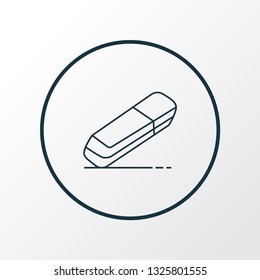 Eraser icon line symbol. Premium quality isolated rubber element in trendy style.