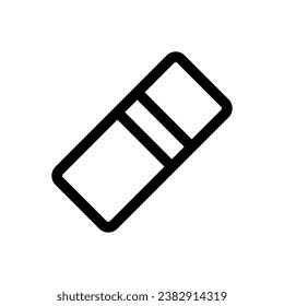 Eraser Icon. Lineal Style Eraser Outline Icon Vector Illustration