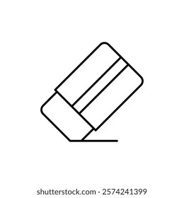 Eraser icon linear logo isolated