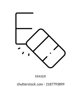 eraser icon. Linear style sign isolated on white background. Vector illustration