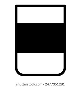 Eraser icon or logo illustration outline black style