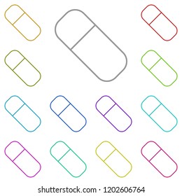 eraser icon in multi color. Simple outline vector of education set for UI and UX, website or mobile application