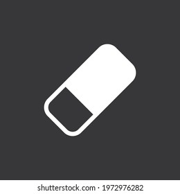 eraser icon on grey background