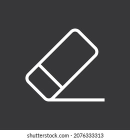 Eraser icon on grey background