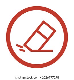 Eraser icon on white background. Vector illustration