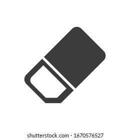 Eraser icon on white background