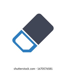 Eraser icon on white background