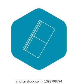 Eraser icon. Outline illustration of eraser vector icon for web