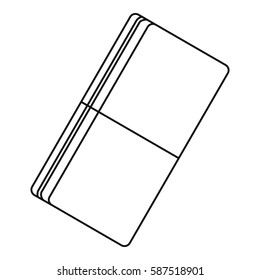 Eraser icon. Outline illustration of eraser vector icon for web