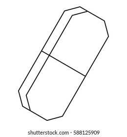 Eraser icon. Outline illustration of eraser vector icon for web