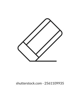 Eraser icon Outline vector line symbol