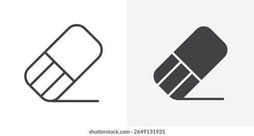 Eraser icon Outline vector sign