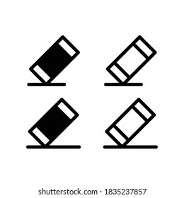 Eraser icon pack in eps 8