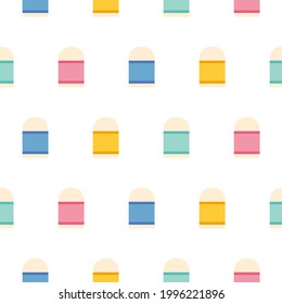 Eraser icon pattern seamless isolated on white background. Editable flat Eraser icon.