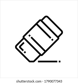 Eraser Icon, Pencil Eraser, Marks Remover From Paper Vector Art Illustration