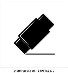 Eraser Icon, Pencil Eraser Icon, Pen Eraser Icon Vector Art Illustration
