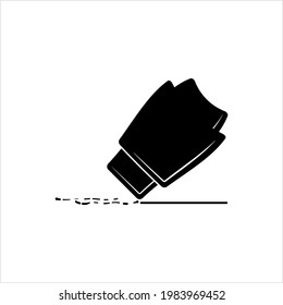 Eraser Icon, Pencil Eraser Icon, Pen Eraser Icon Vector Art Illustration