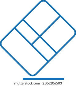 Eraser icon. remove icon vector (blue version)