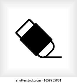 Eraser Icon. Rubber Symbol. Delete Sign . Erase Element. Logo Component - Vector.