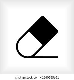 Eraser Icon. Rubber Symbol. Delete Sign . Erase Element. Logo Component - Vector.