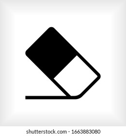 Eraser Icon. Rubber Symbol. Delete Sign . Erase Element. Logo Component - Vector.