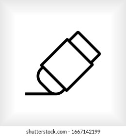Eraser Icon. Rubber Symbol. Delete Sign . Erase Element. Logo Component - Vector.
