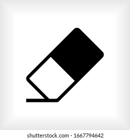 Eraser Icon. Rubber Symbol. Delete Sign . Erase Element. Logo Component - Vector.