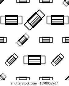 Eraser Icon Seamless Pattern, Pencil Eraser Icon, Pen Eraser Icon Vector Art Illustration