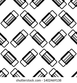 Eraser Icon Seamless Pattern, Pencil Eraser Icon, Pen Eraser Icon Vector Art Illustration