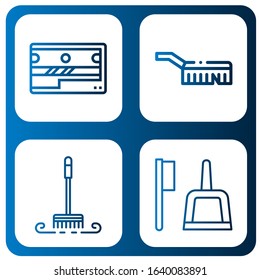 eraser icon set. Collection of Sharpener, Brush icons