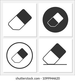 Eraser Icon Set Vector Design