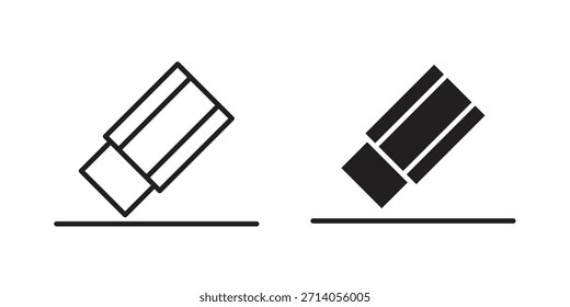 Diseños de Vector de silueta de icono de borrador. Trazos editables