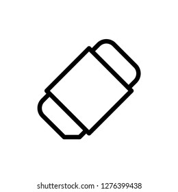 Eraser Icon. Stationery Vector Illustration Sign & Symbol Template.