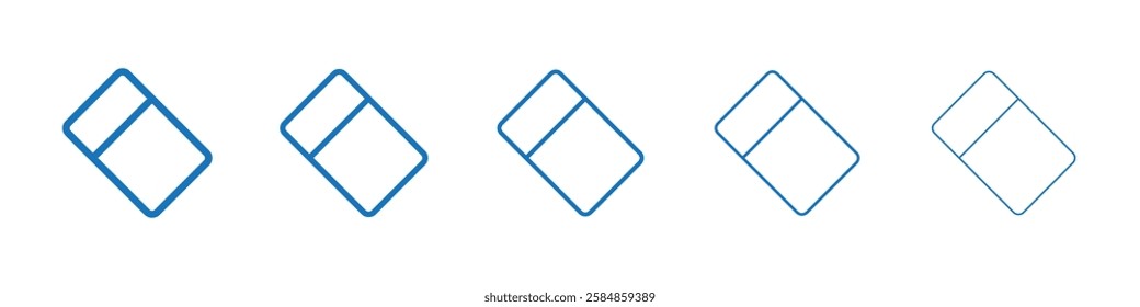 Eraser icon Symbol collection thin outline set