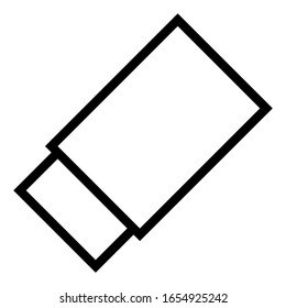 Eraser Icon Symbol. Outline Style
