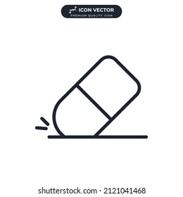 Eraser icon symbol template for graphic and web design collection logo vector illustration