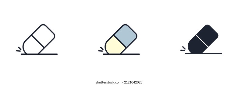 Eraser icon symbol template for graphic and web design collection logo vector illustration