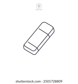 Eraser icon symbol vector illustration isolated on white background