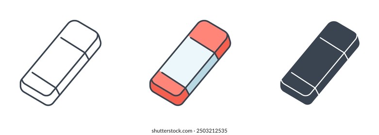 Eraser icon symbol vector illustration isolated on white background