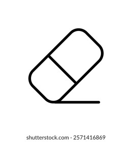 Eraser icon Thin line vector